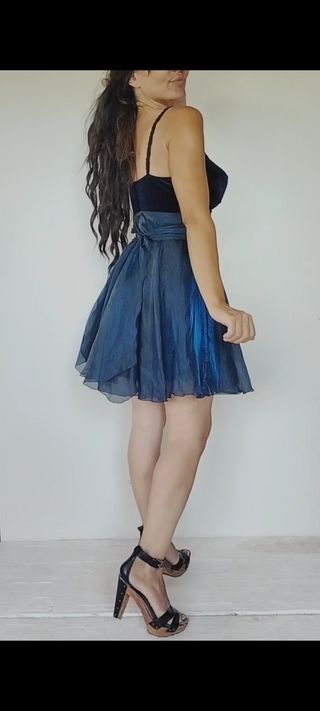 vestido azul tul Sally y Alexandra