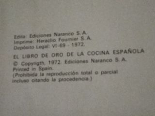 libro de oro de la cocina española