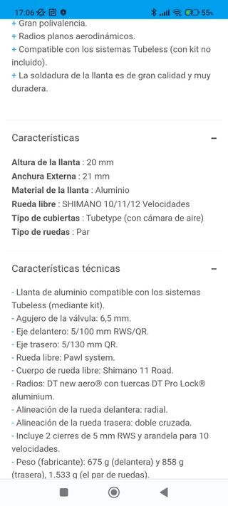 Ruedas bici de carretera