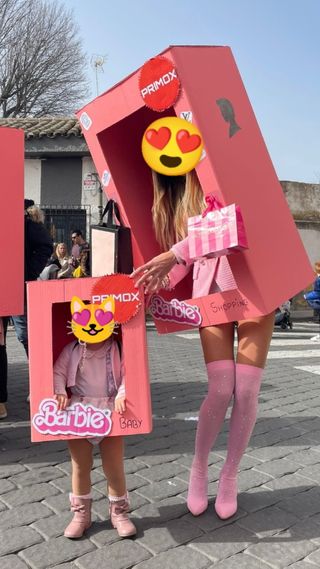 Caja Barbie disfraz