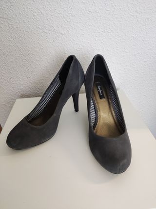 Zapatos tacón gris Pepe Jeans 39