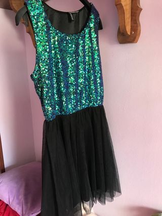 Vestido fiesta lentejuelas talla 38