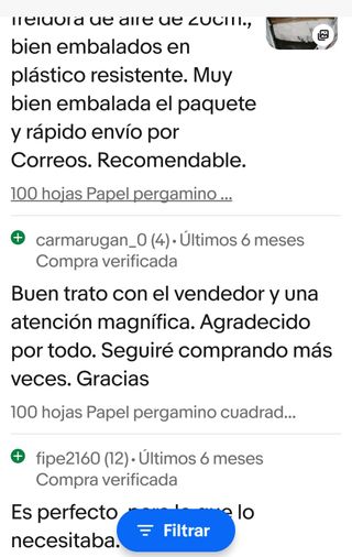 100 hojas Papel Freidora AirFryer