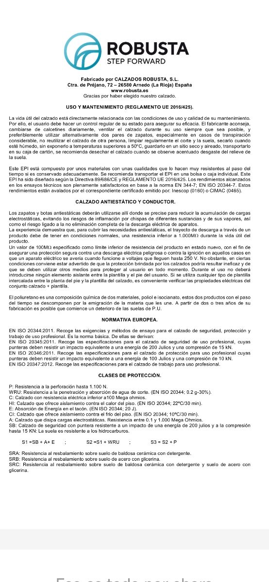 Zapatos antiestáticos y conductores.