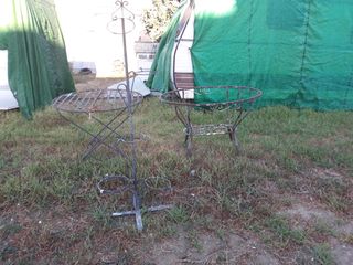 mesa de jardin de hierro