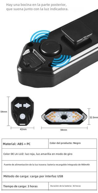 KIT LUZ TRASERA INTERMITENTES CON MANDO