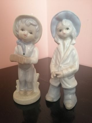 Dos figuras de porcelana española. Vintage.