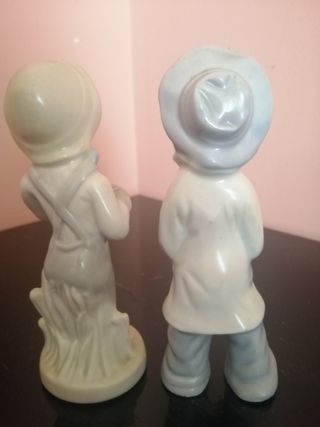 Dos figuras de porcelana española. Vintage.