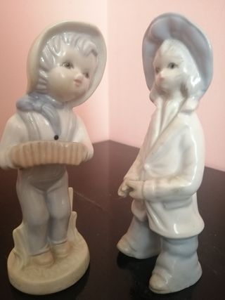 Dos figuras de porcelana española. Vintage.