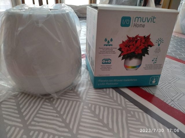 Maceta altavoz inalambrico 