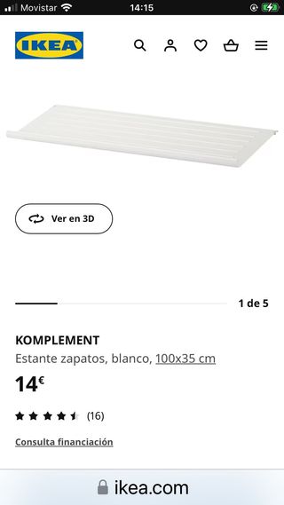 Armario zapatero blanco