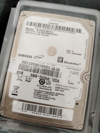 Disco duro de 500GB 2,5" SATA