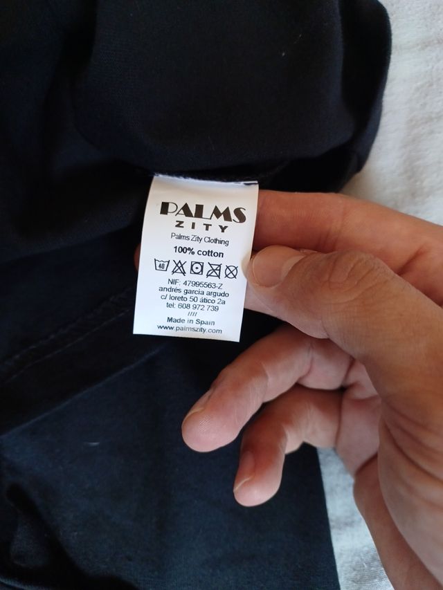 Camiseta ajustada Palms Zity talla S Negra