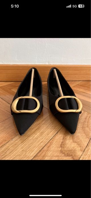 Manoletinas negras de Mango