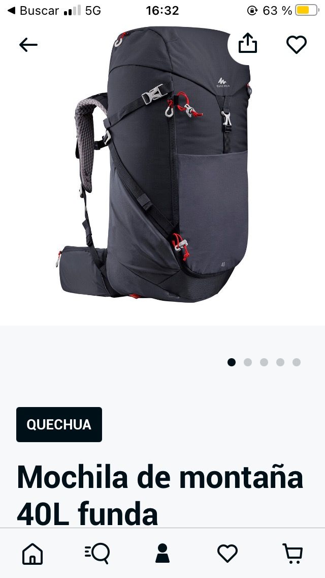 Mochila 40 litros decathlon