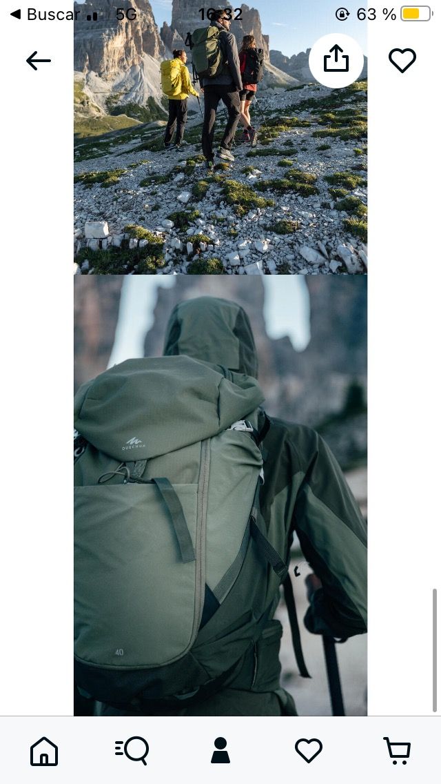 Mochila 40 litros decathlon