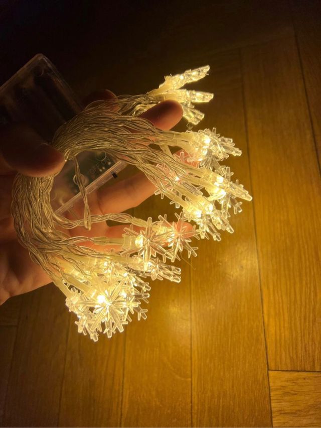 guirnalda luces copo de nieve