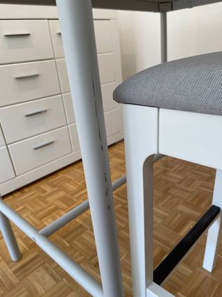 Mesa alta comedor + 2 taburetes