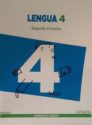 Libros matemáticas y lengua 4° de primaria anaya