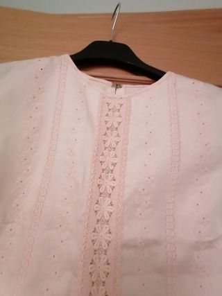 Vestido años 60 con bordados y pasamaneria