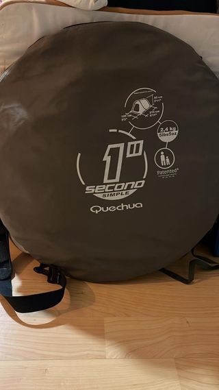 Tienda de campaña para un adulto y un niño.