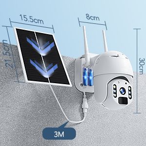 *Cámara de vigilancia WiFi con panel solar*