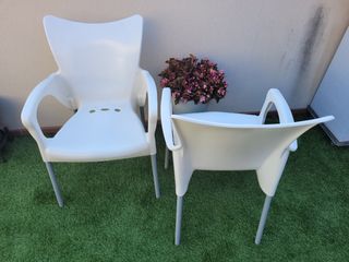 Sillas terraza plástico y aluminio