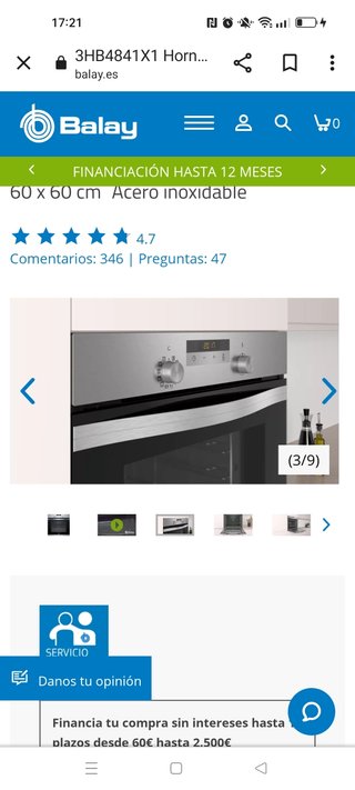 Horno Balay pirolitico