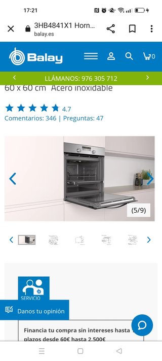 Horno Balay pirolitico