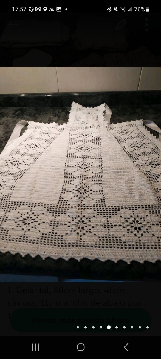 Nº 169.- Delantal, braga crochet etc...