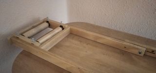 Rodillo de bicicleta artesanal.