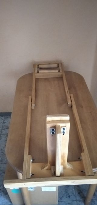 Rodillo de bicicleta artesanal.