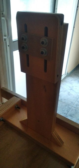 Rodillo de bicicleta artesanal.