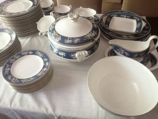 vajilla porcelana inglesa wedgwood 12s. Bone china