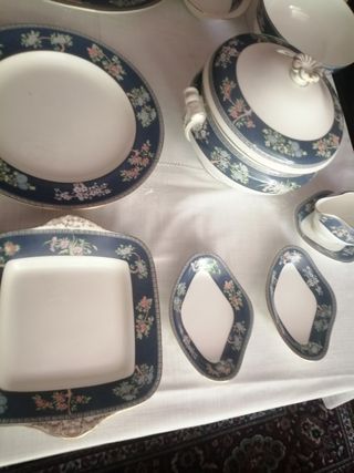 vajilla porcelana inglesa wedgwood 12s. Bone china