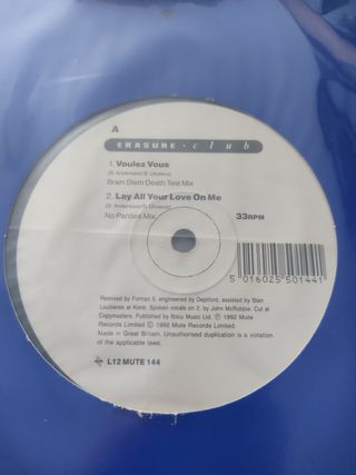 VINILO ERASURE-ABBA-ESQUE.