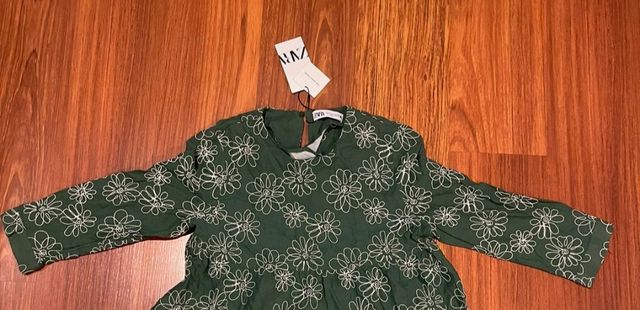 VESTIDO BORDADO ZARA TALLA L  NUEVO CON ETIQUETA
