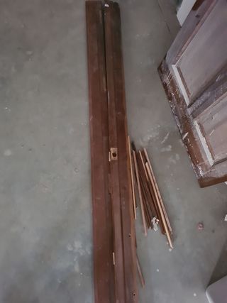Puerta corredera madera maciza