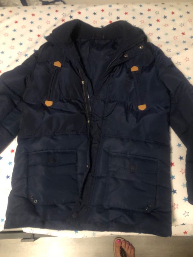 Abrigo escolar azul marino talla 13-14