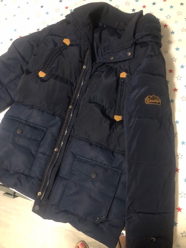 Abrigo escolar azul marino talla 13-14