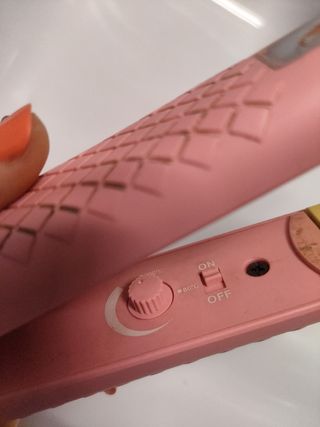 plancha de pelo rosa