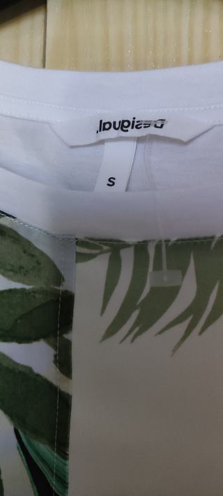 Desigual Women's Bimaterial Tropical T-shirt