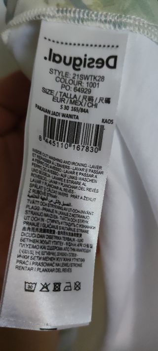 Desigual Women's Bimaterial Tropical T-shirt