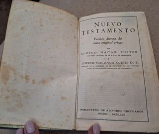 Nuevo testamento libro 1967 versión del griego