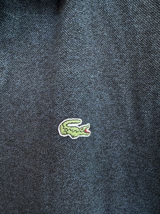 Polo azul oscuro manga corta LACOSTE talla 4