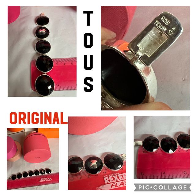 PULSERA PLATA TOUS Y ÓNIX GRANDE