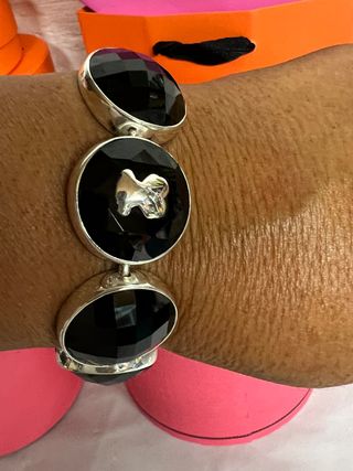 PULSERA PLATA TOUS Y ÓNIX GRANDE