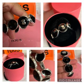 PULSERA PLATA TOUS Y ÓNIX GRANDE
