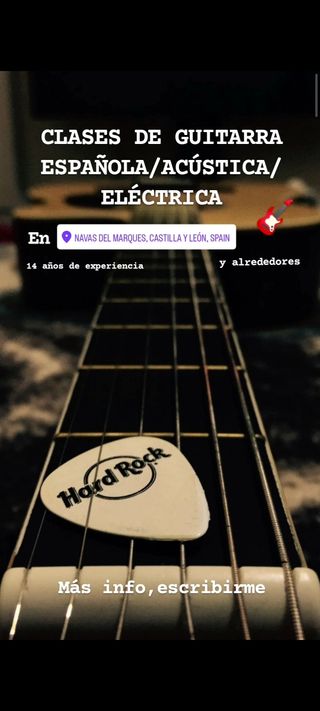 Clases de guitarra eléctrica/acústica/española