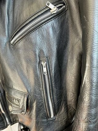 Cazadora Cruzada Cuero